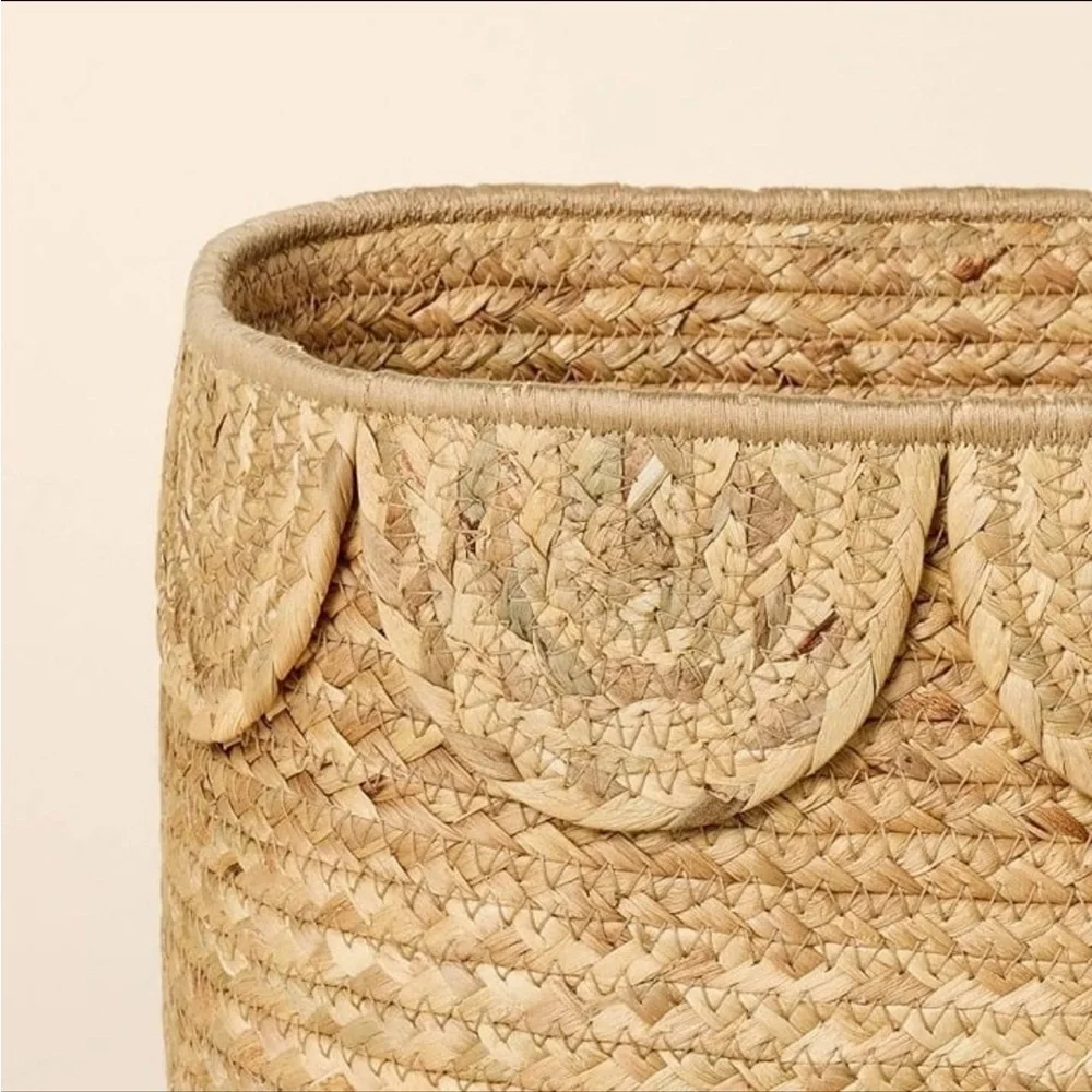 Hearth & Hand Magnolia Natural Woven Scalloped Storage Basket